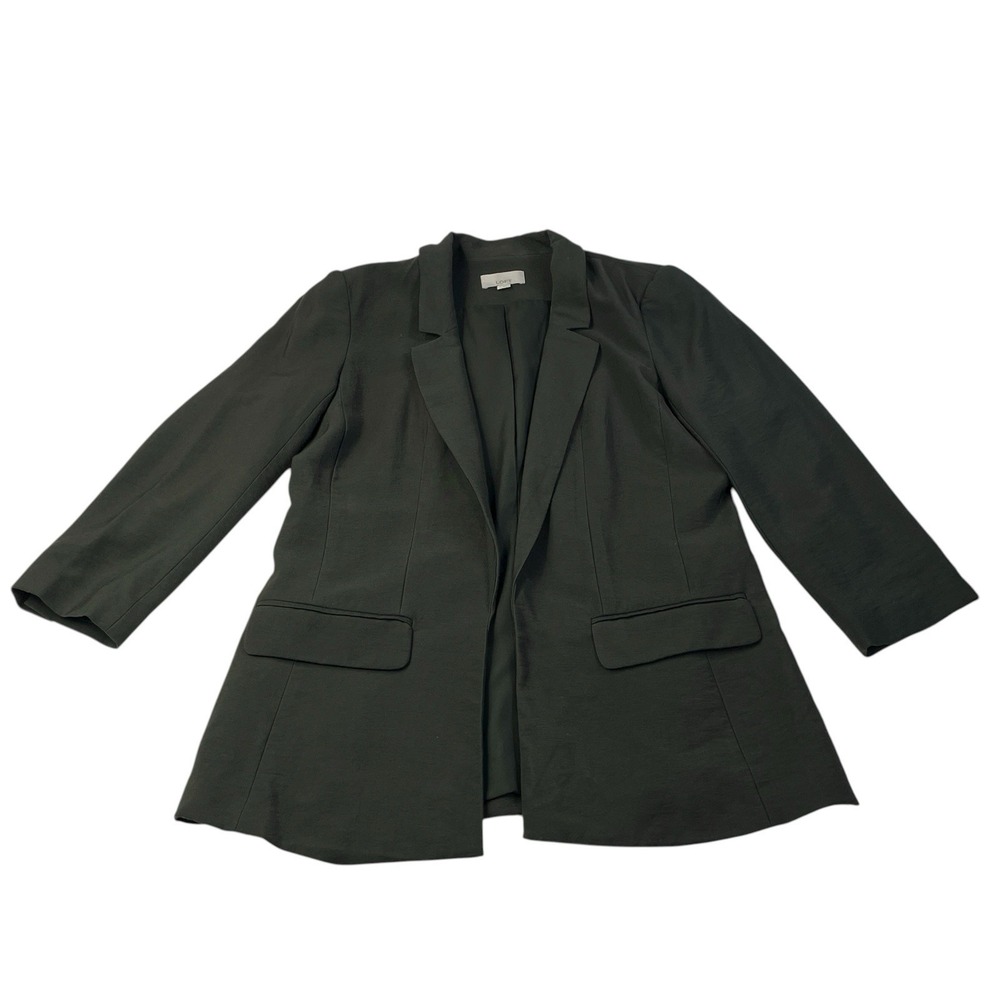 LOFT Olive Green‎ Open Front Blazer Women's Size 2 Casual Work Jacket